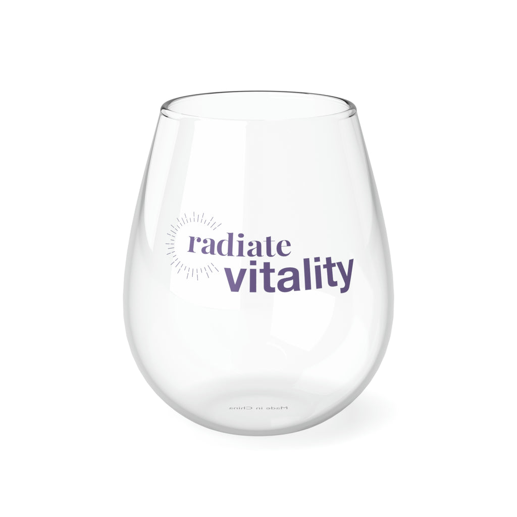 "Vitality" Stemless Wine Glass, 11.75oz