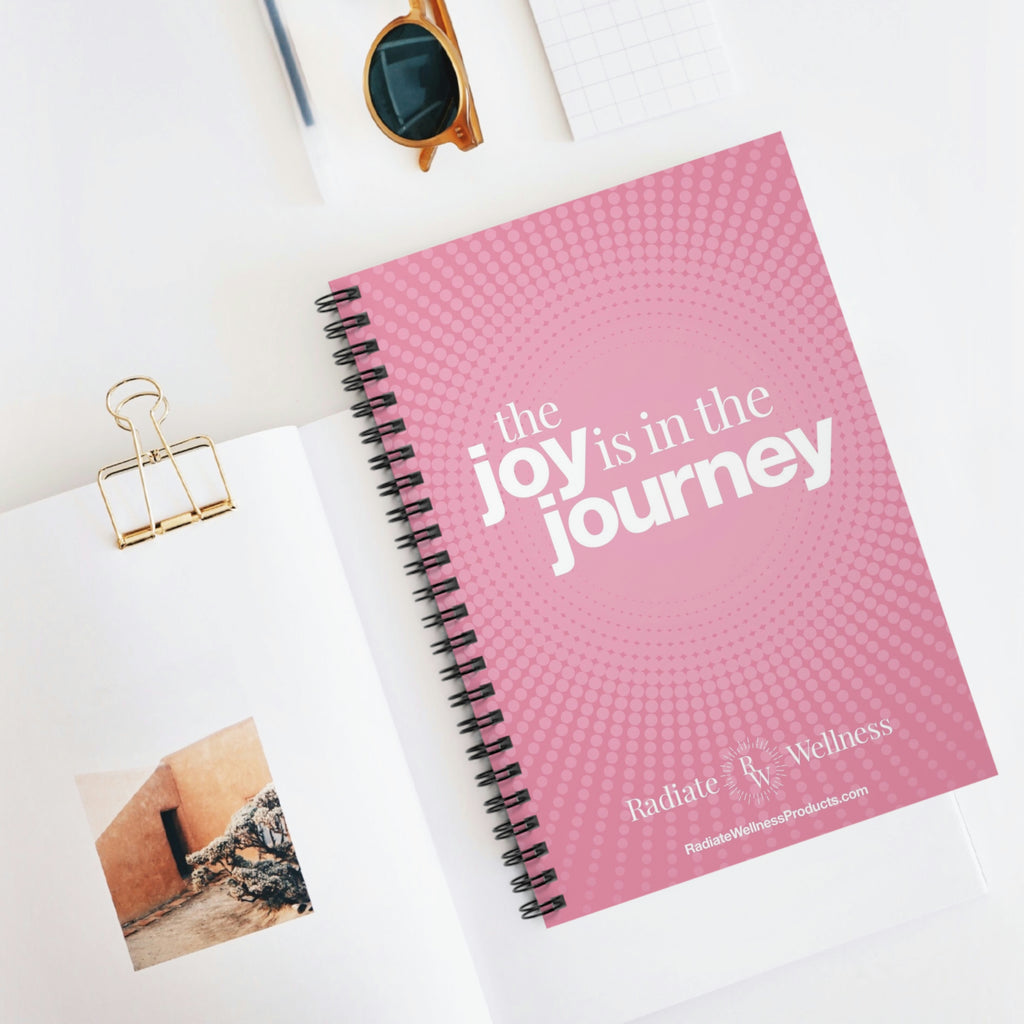 The Joy is in the Journey "Pink" Spiral Notebook - Ruled Line