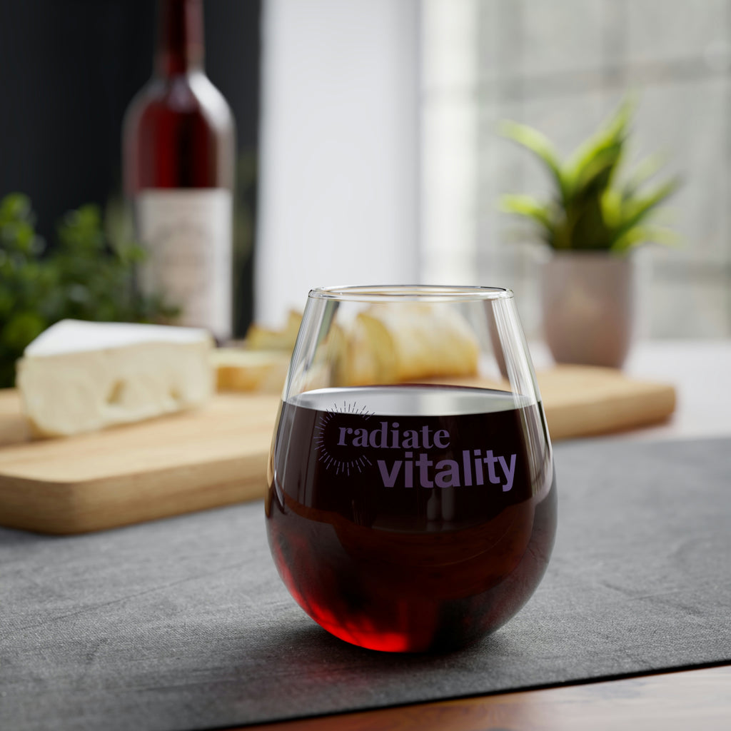 "Vitality" Stemless Wine Glass, 11.75oz