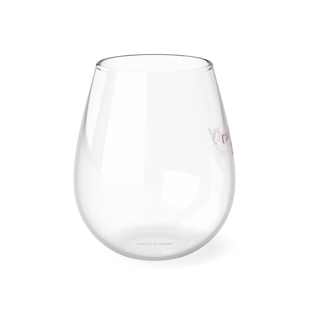 "Beauty" Stemless Wine Glass, 11.75oz