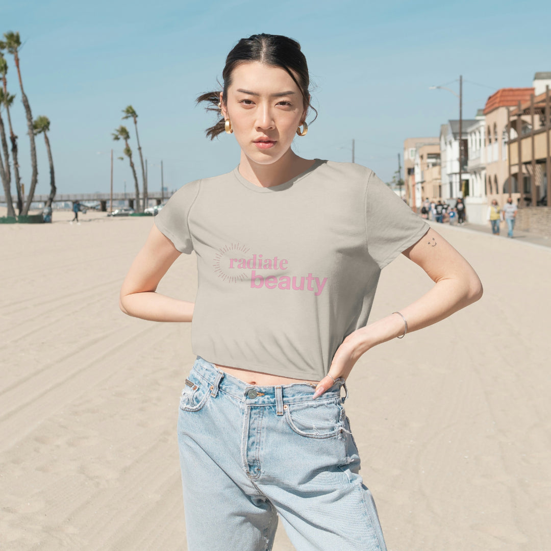 Radiate Beauty Women's Flowy Cropped Tee