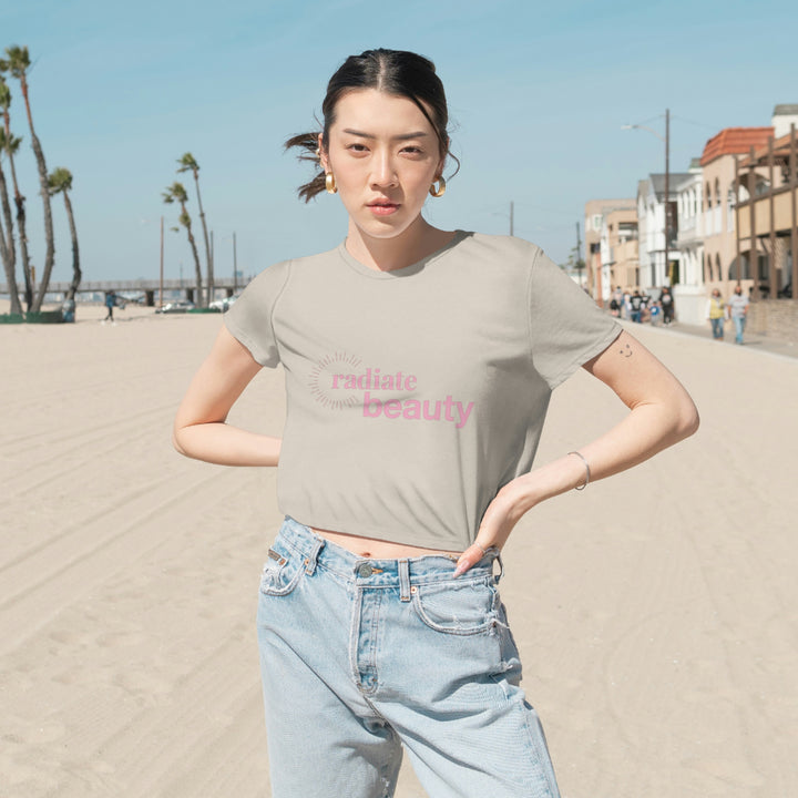 Radiate Beauty Women's Flowy Cropped Tee