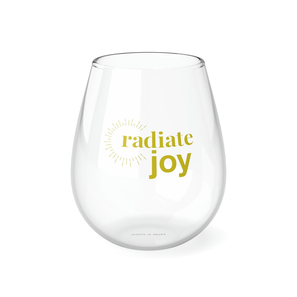 "Joy" Stemless Wine Glass, 11.75oz