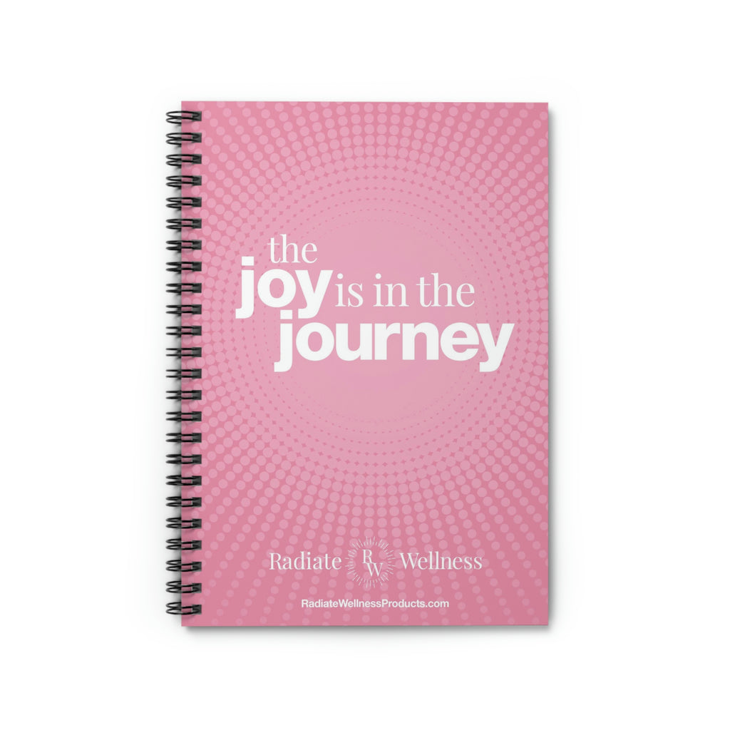 The Joy is in the Journey "Pink" Spiral Notebook - Ruled Line