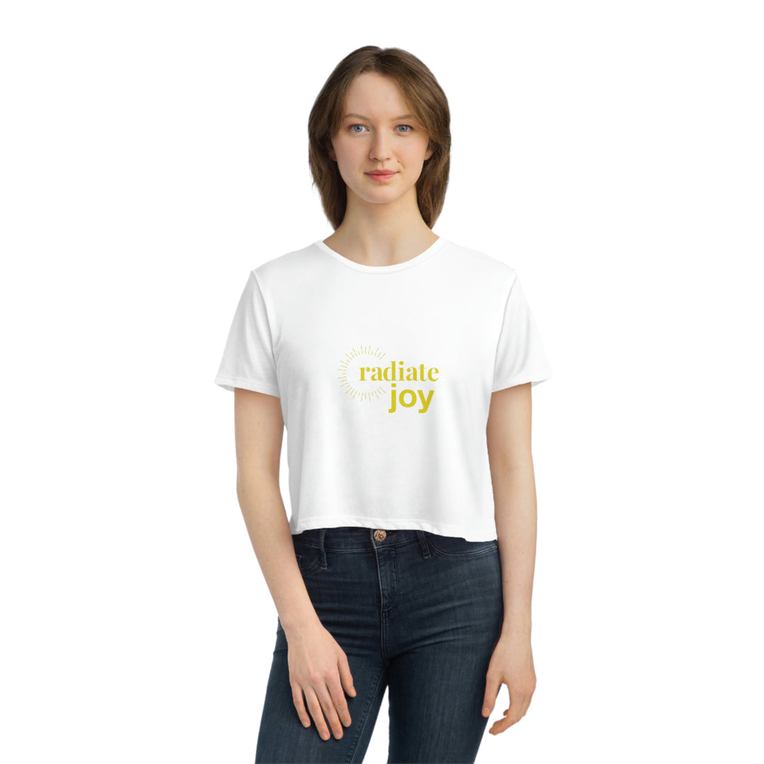 Radiate Joy Women's Flowy Cropped Tee – Radiate Wellness