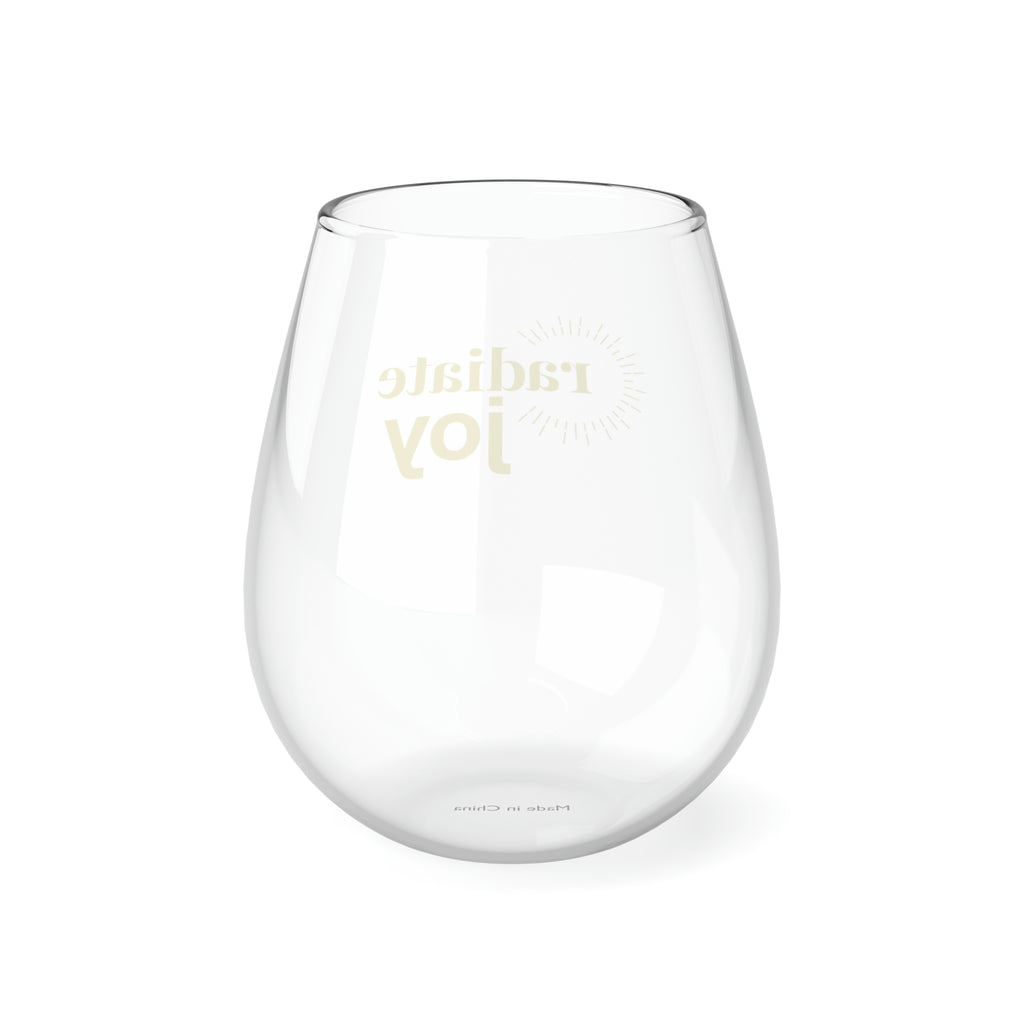 "Joy" Stemless Wine Glass, 11.75oz