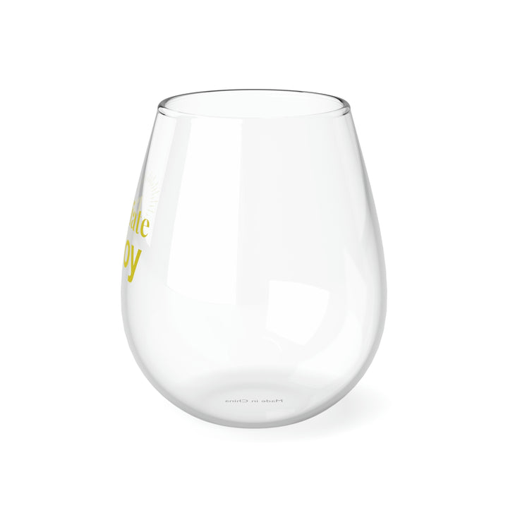 "Joy" Stemless Wine Glass, 11.75oz