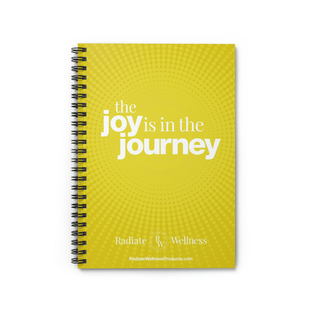 The Joy is in the Journey "Yellow" Spiral Notebook - Ruled Line