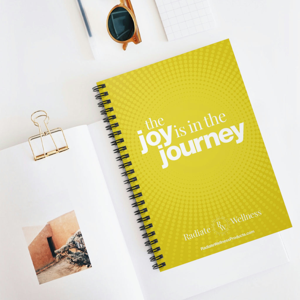 The Joy is in the Journey "Yellow" Spiral Notebook - Ruled Line