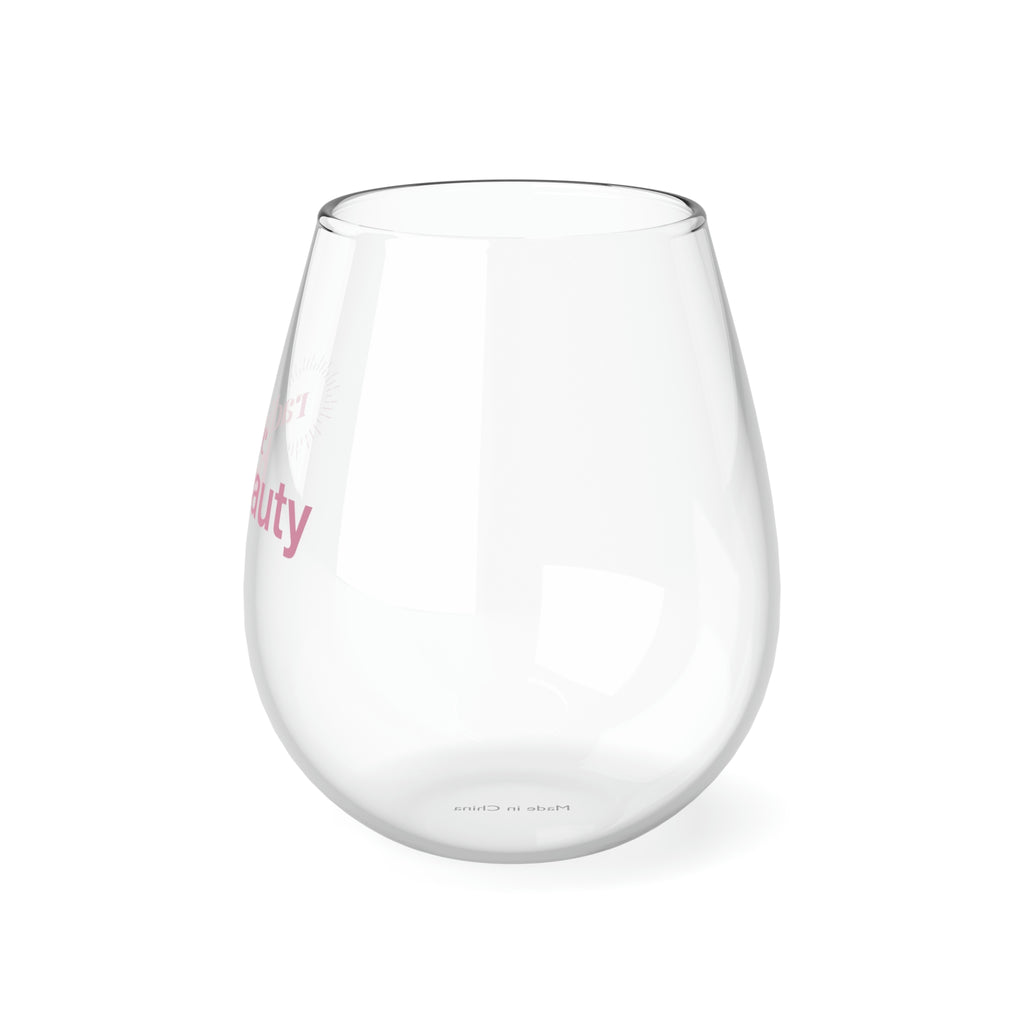 "Beauty" Stemless Wine Glass, 11.75oz