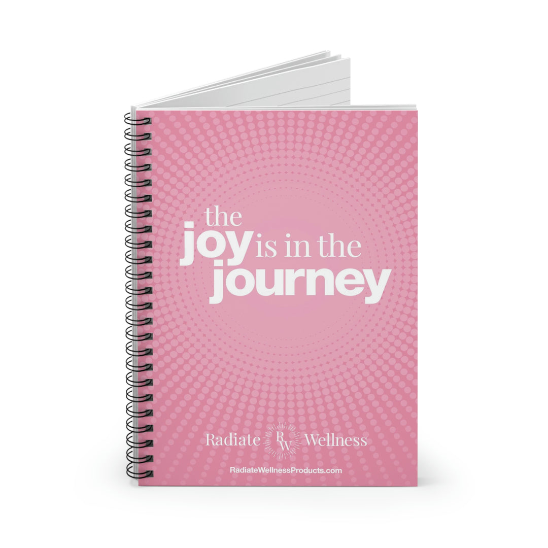 The Joy is in the Journey "Pink" Spiral Notebook - Ruled Line