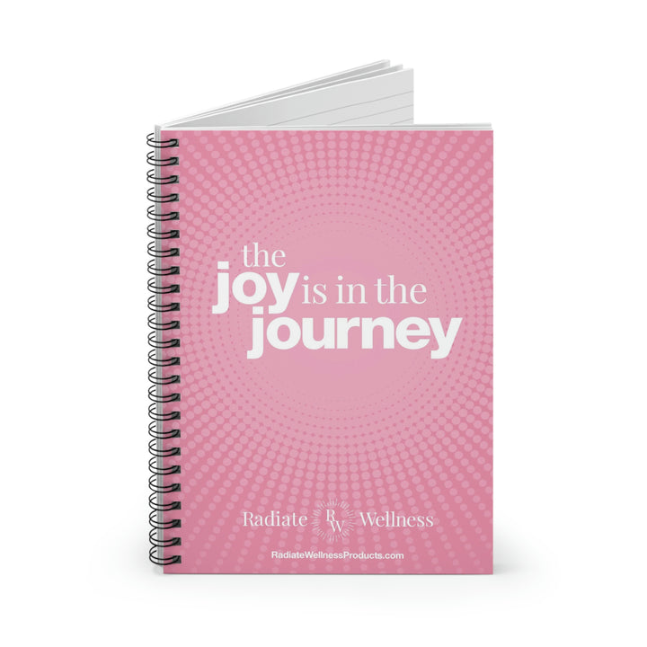 The Joy is in the Journey "Pink" Spiral Notebook - Ruled Line